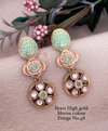 48 BH Designer Brass High Gold Mina Colour Earrings Manufacturers
